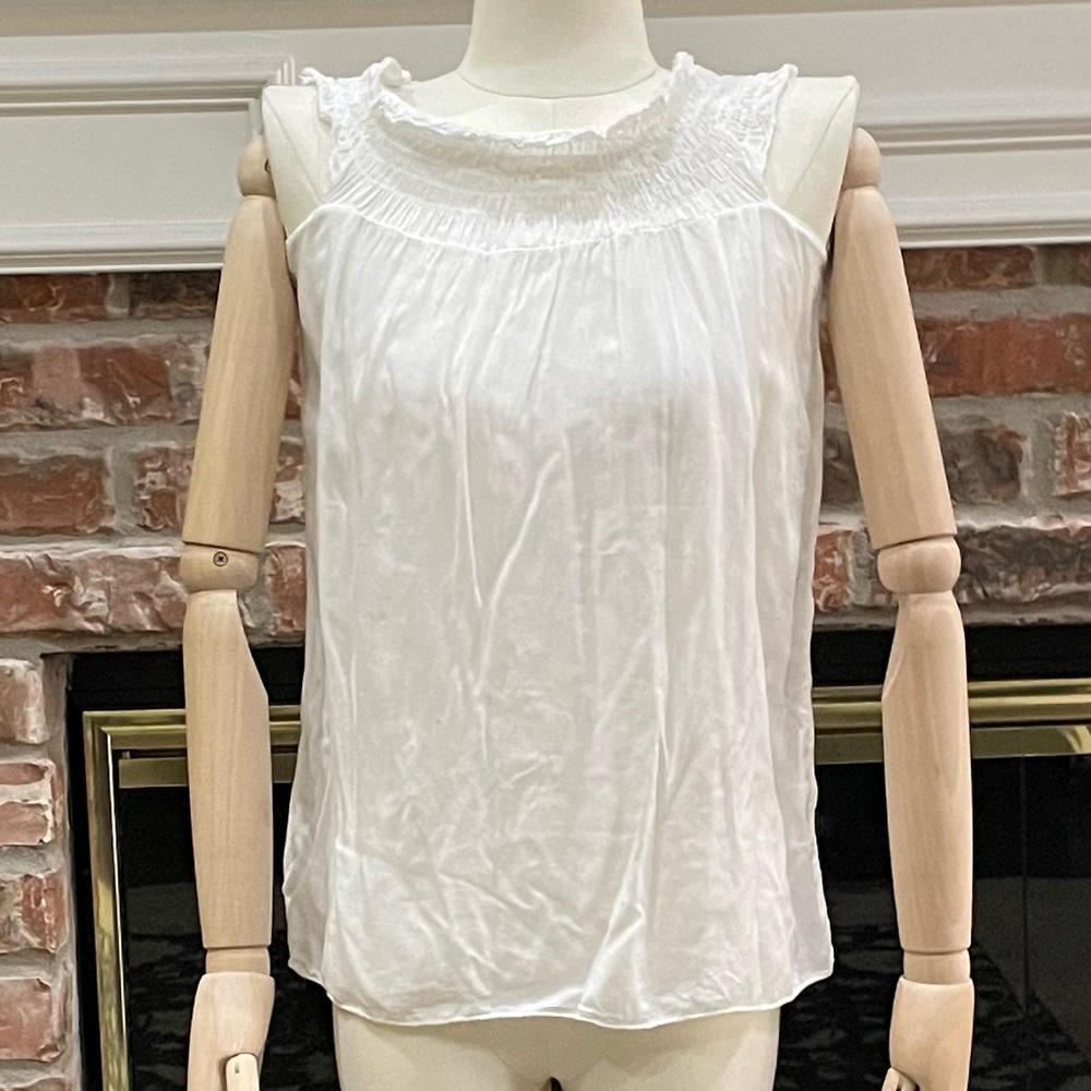 Blue Sand white ruched neck sleeveless blouse / M / Excellent condition*